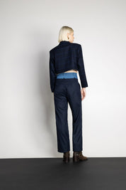 DAWN DENIM & STRIPES PANTS BLUE