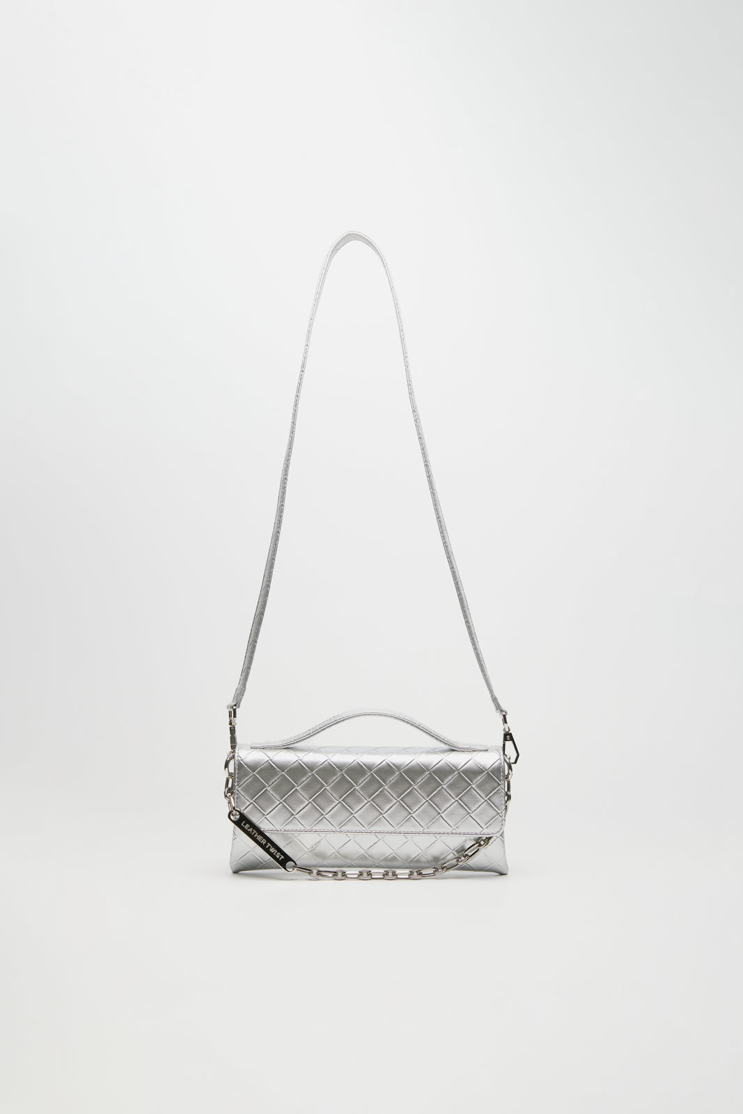 LEATHER TWIST JACKIE MINI ΑΣΗΜΙ ΤΣΑΝΤΑ