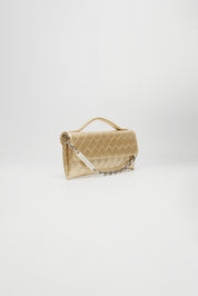 LEATHER TWIST JACKIE MINI ΧΡΥΣΗ ΤΣΑΝΤΑ