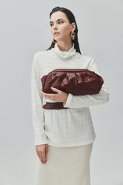 DIMI TEXTURED BORDEAUX BAG