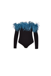 BLUE FEATHER BODYSUITS