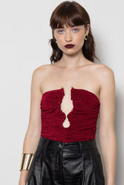 MALLORY DOLLY BORDEAUX TOP