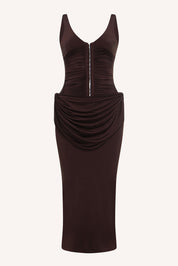 REINA MARRONE DRESS