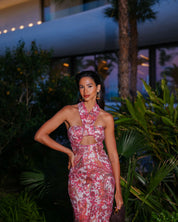 EVELEYA RUSTIC ROMANCE MIDI SEQUINED DRESS