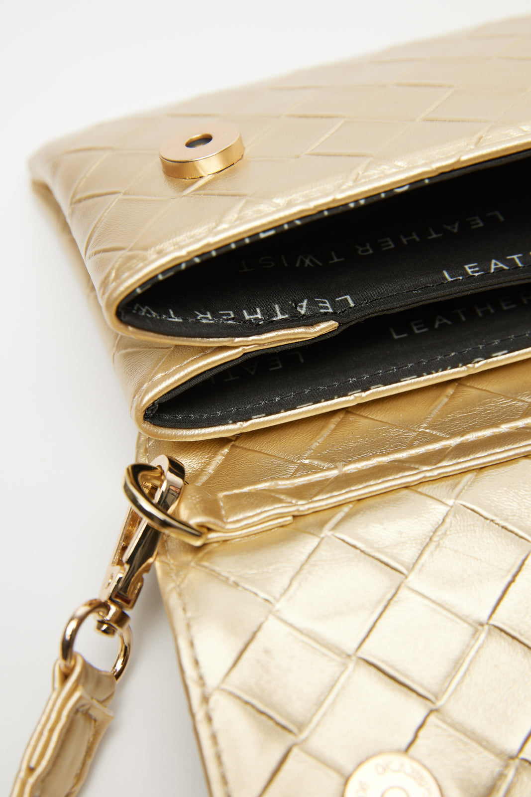 LEATHER TWIST JACKIE MINI ΧΡΥΣΗ ΤΣΑΝΤΑ