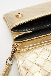 LEATHER TWIST JACKIE MINI ΧΡΥΣΗ ΤΣΑΝΤΑ