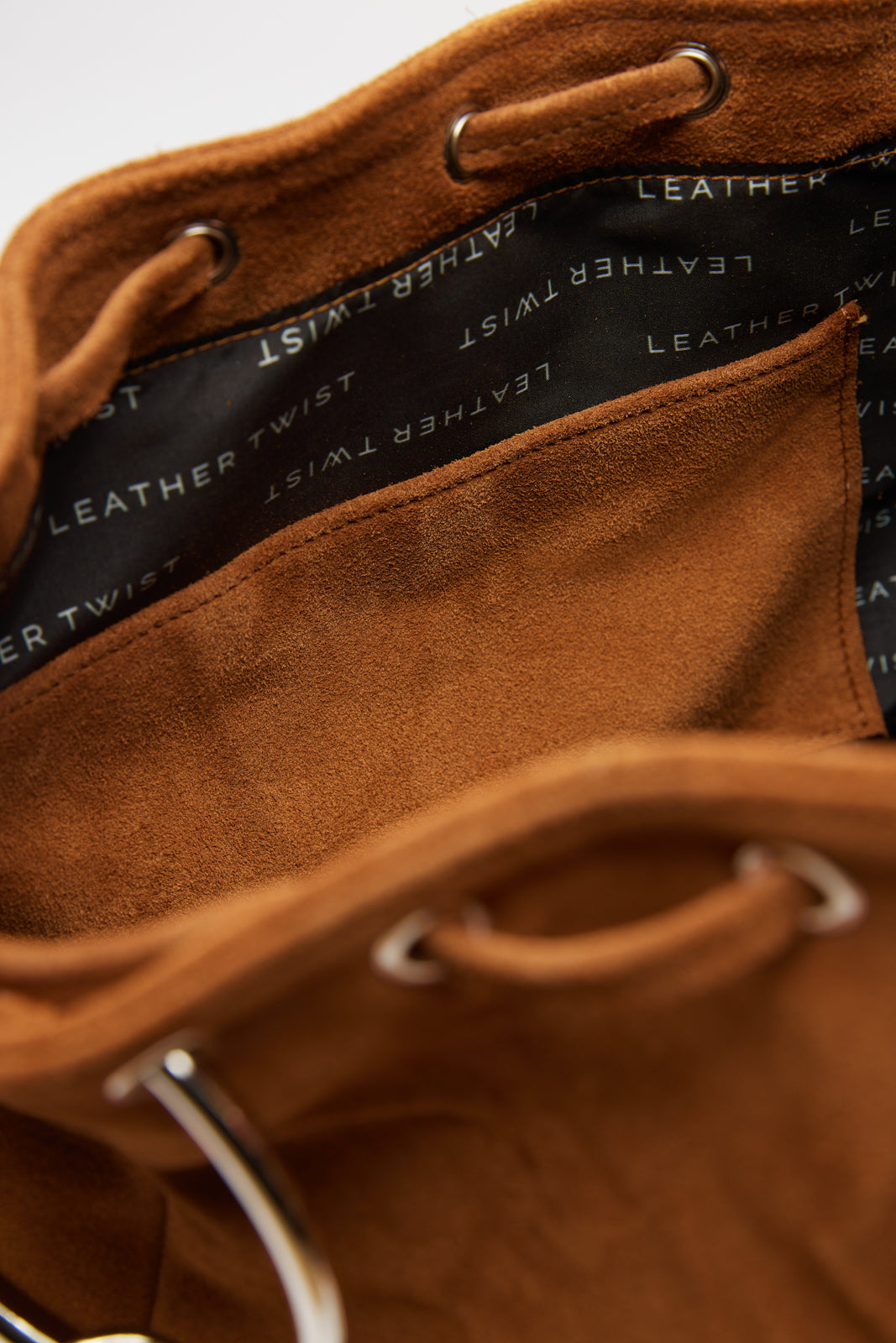 LEATHER TWIST ARIA LARGE SUEDE ΤΑΜΠΑ ΤΣΑΝΤΑ