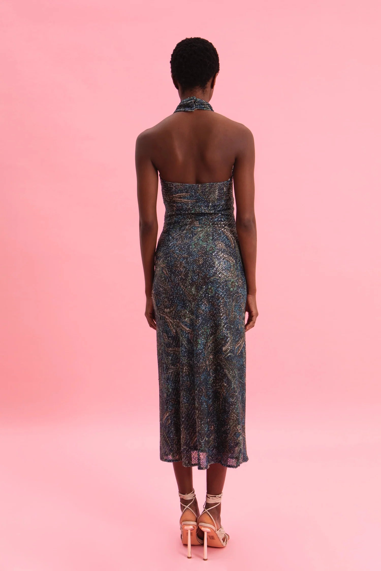 EVELEYA MYSTIC FOREST MIDI SEQUINED DRESS