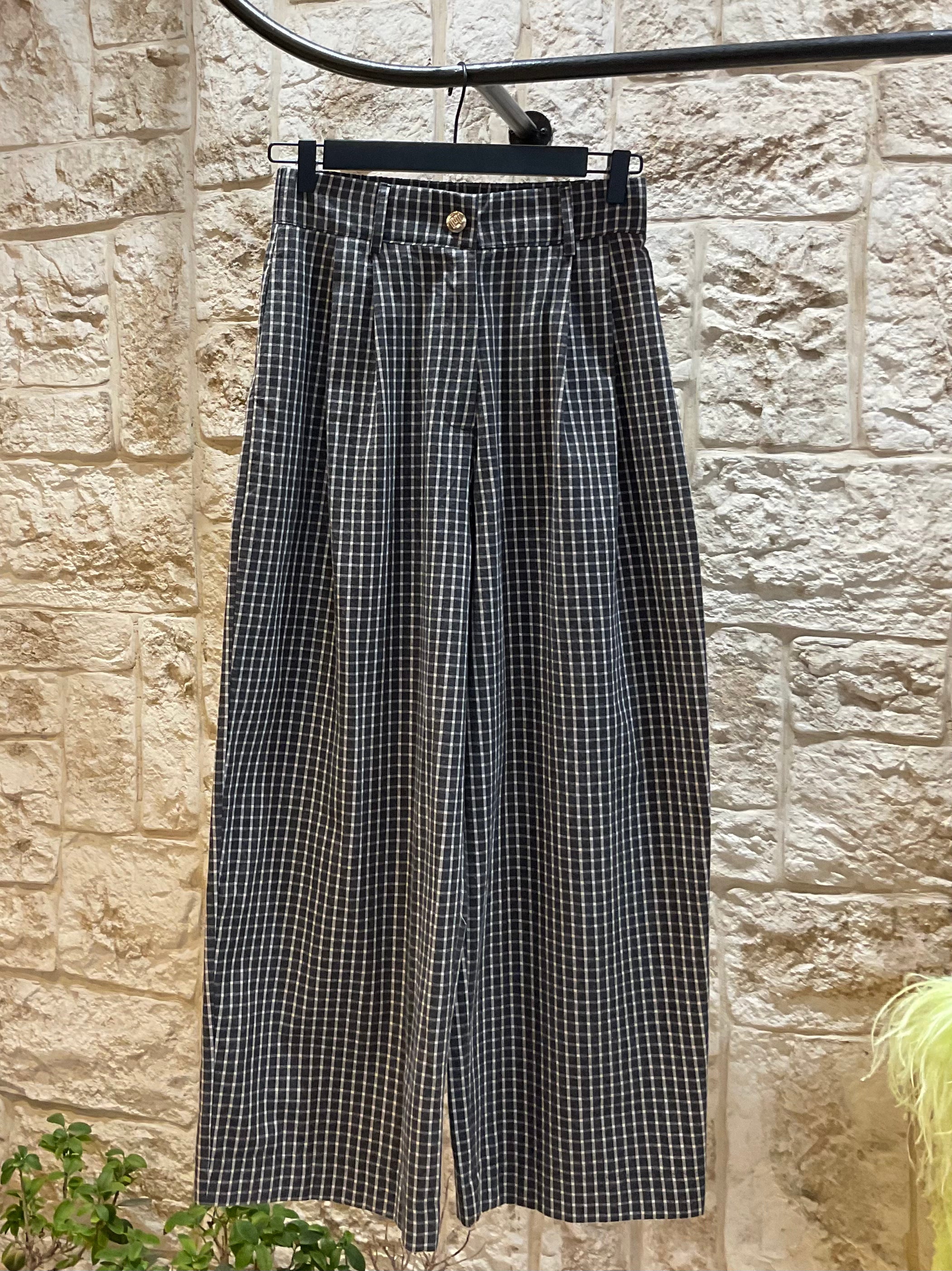 MILKWHITE BLACK VICHY PANTS