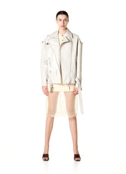 FAUX LEATHER UNISEX BIKER JACKET