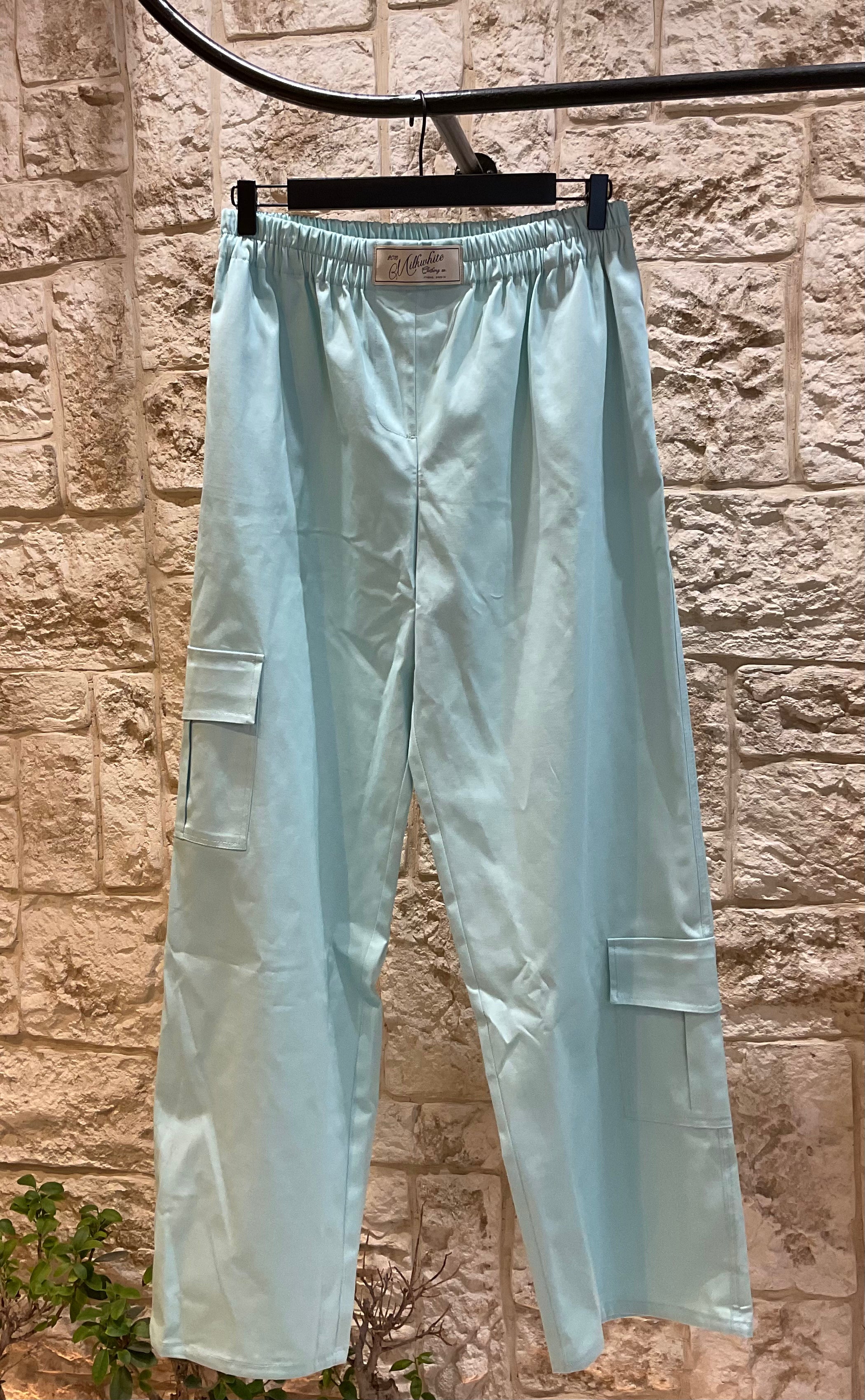 MILKWHITE AQUA PANTS
