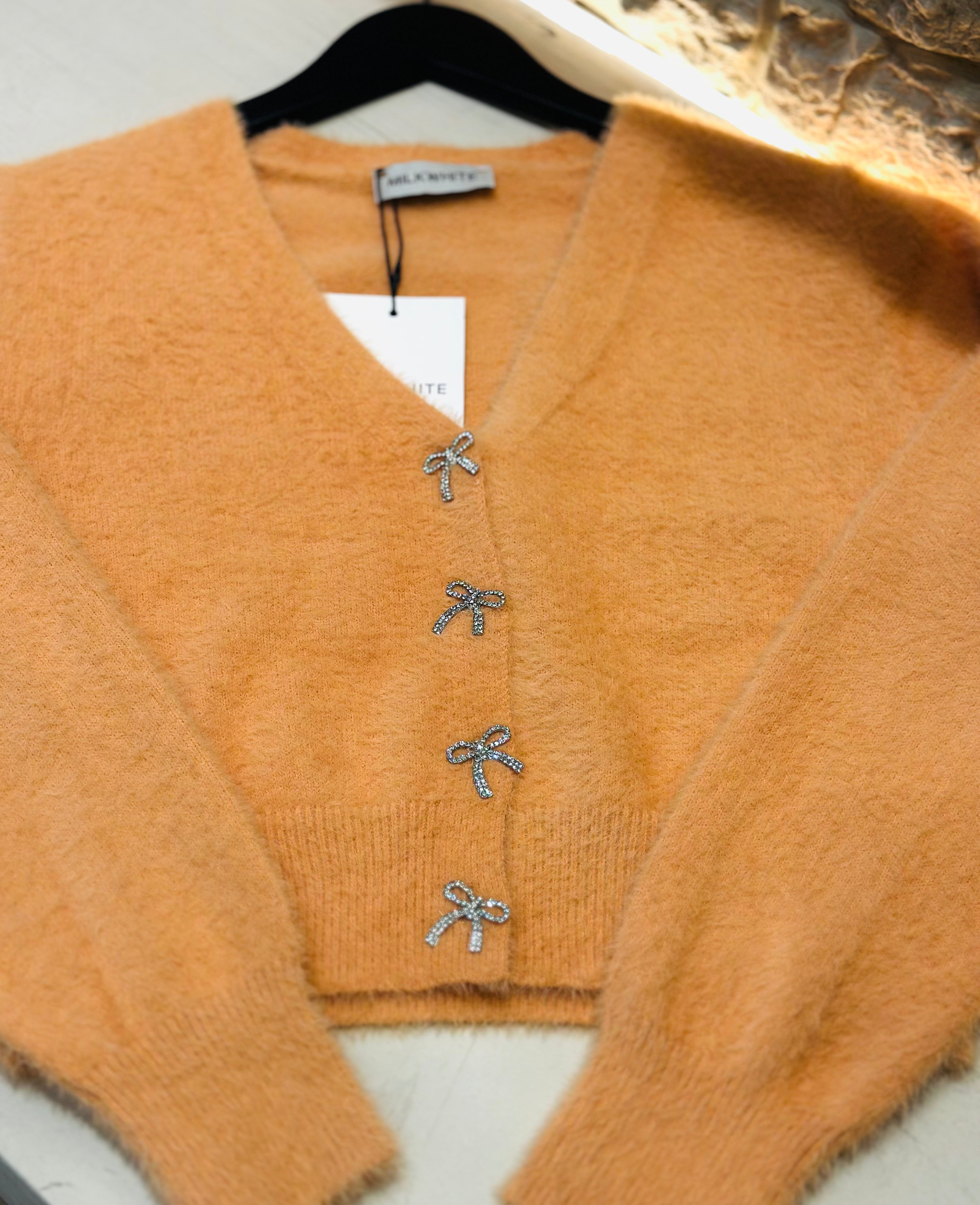 MILKWHITE CARDIGAN PEACH