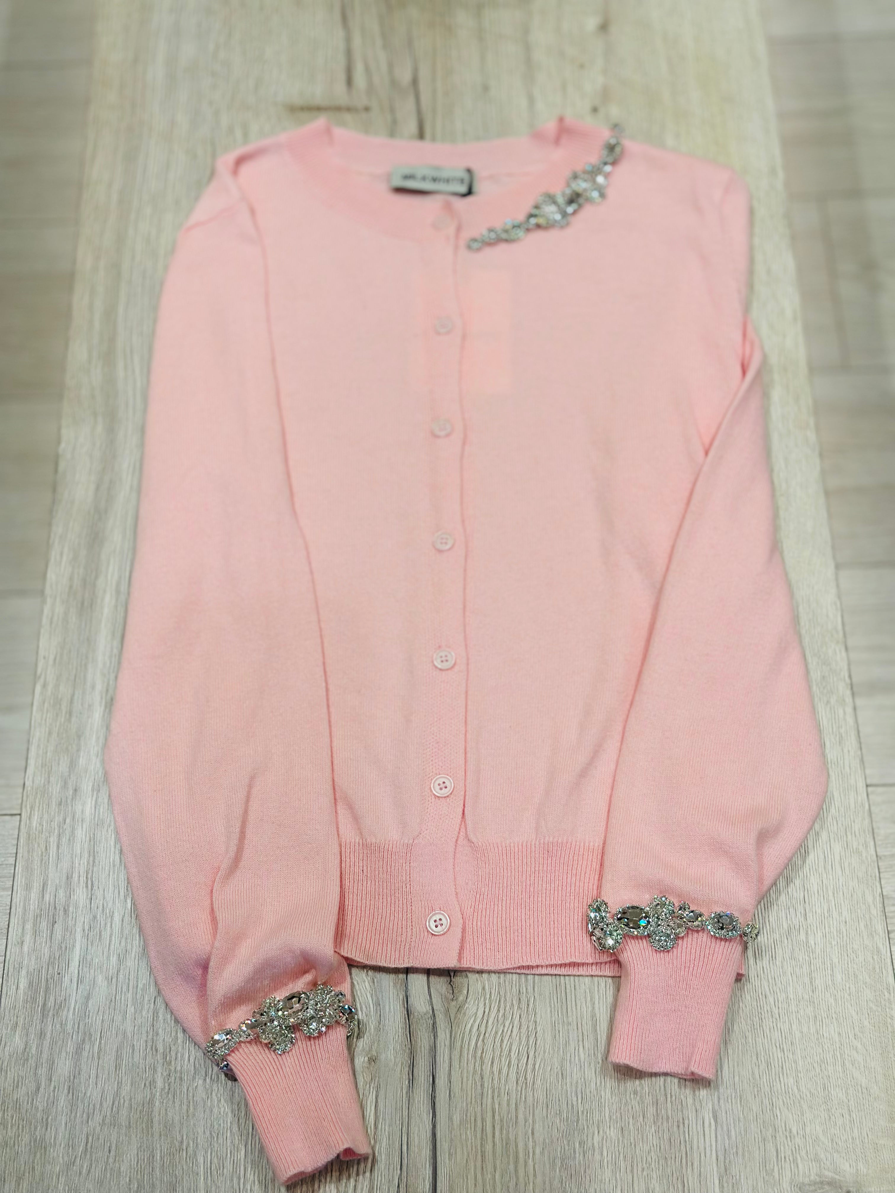 MILKWHITE CARDIGAN BABY PINK