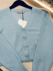 MILKWHITE CARDIGAN BABY BLUE