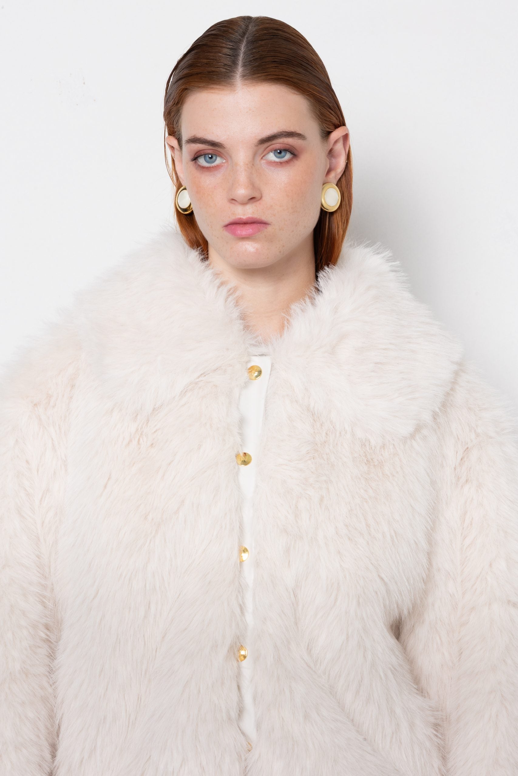 MALLORY ORELLIA OFF WHITE FAUX FUR