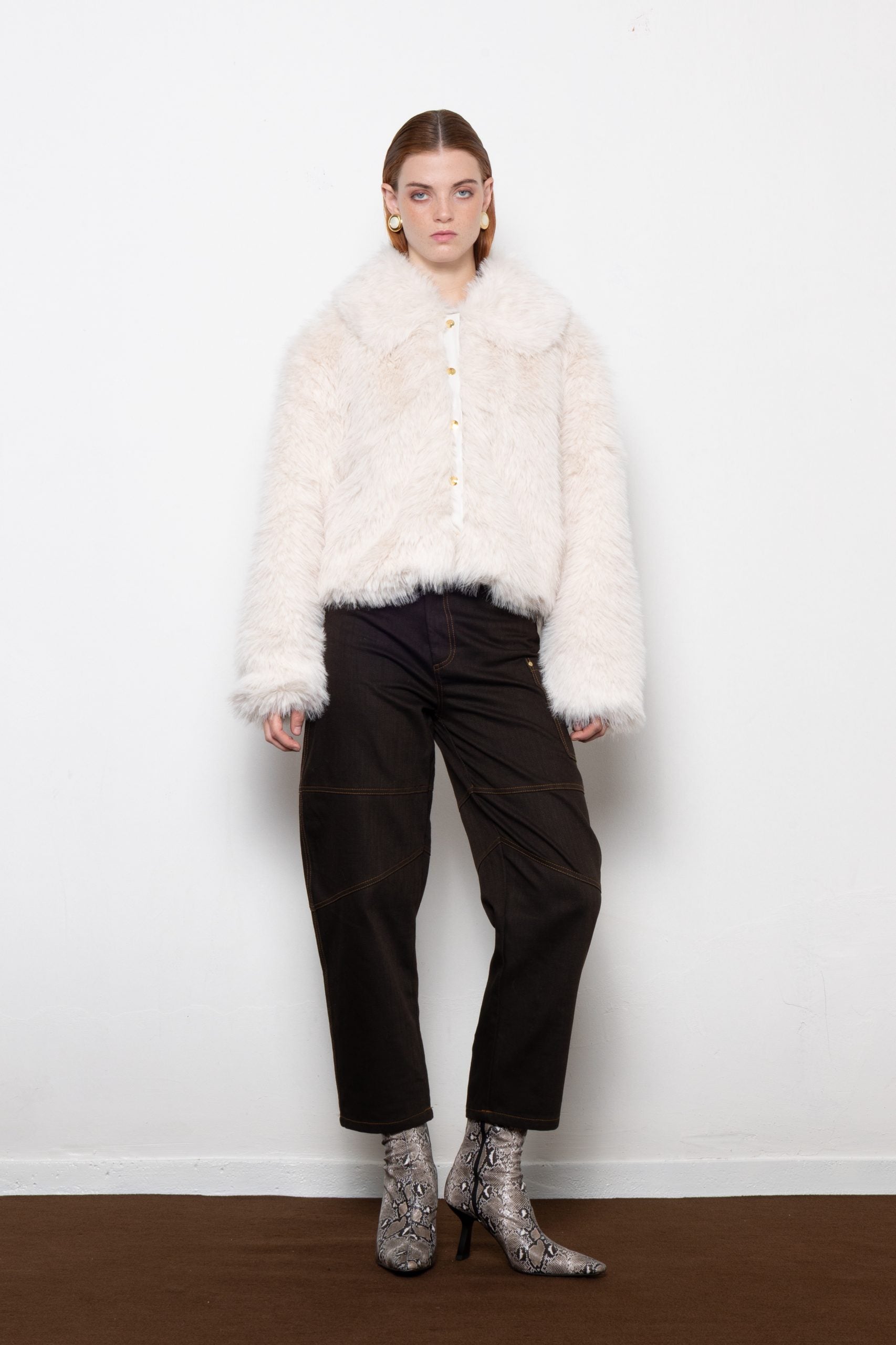 MALLORY ORELLIA OFF WHITE FAUX FUR