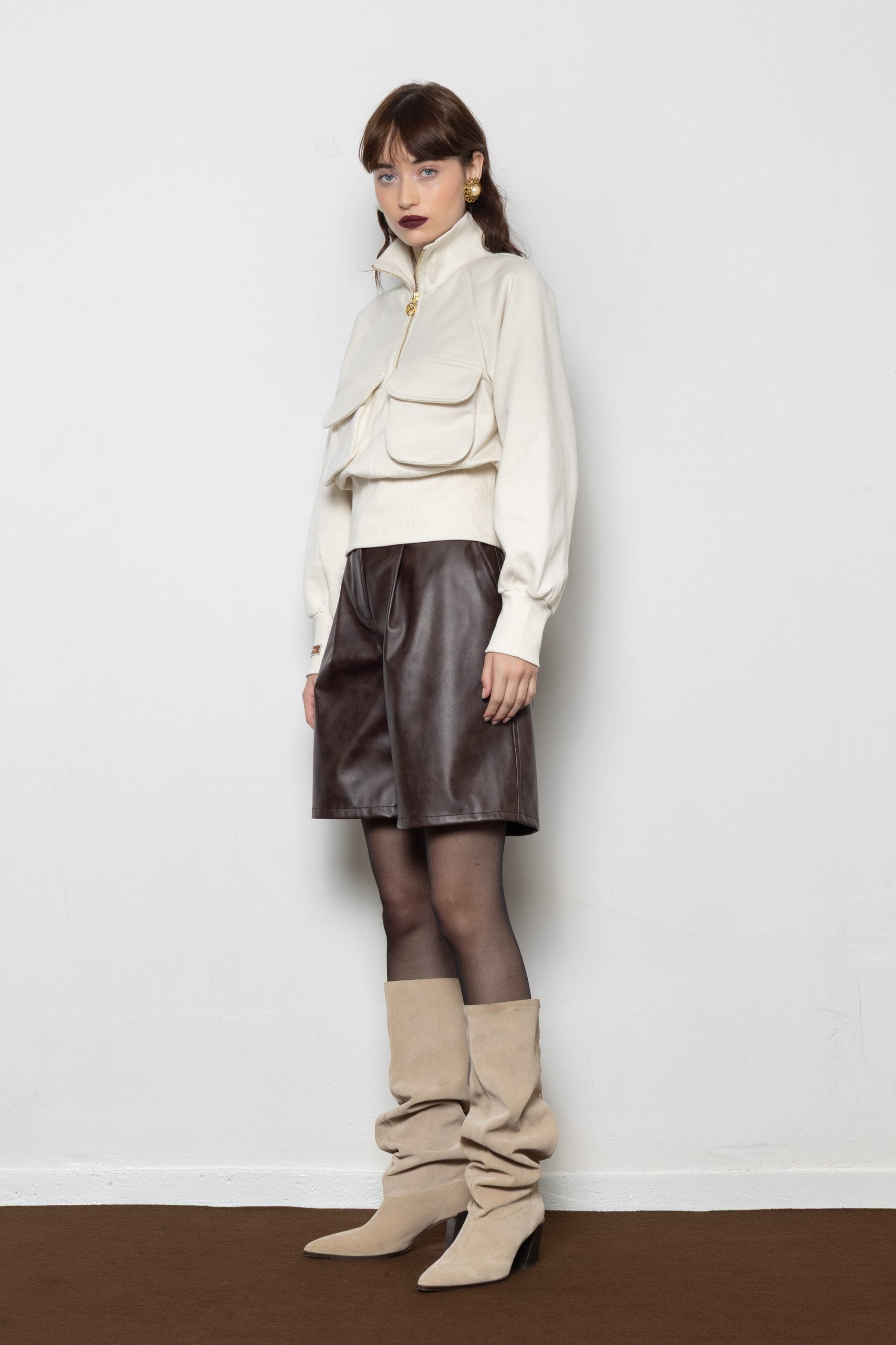 MALLORY CACTUS BROWN SHORTS