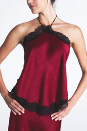 EVELEYA WINE LACE TOP
