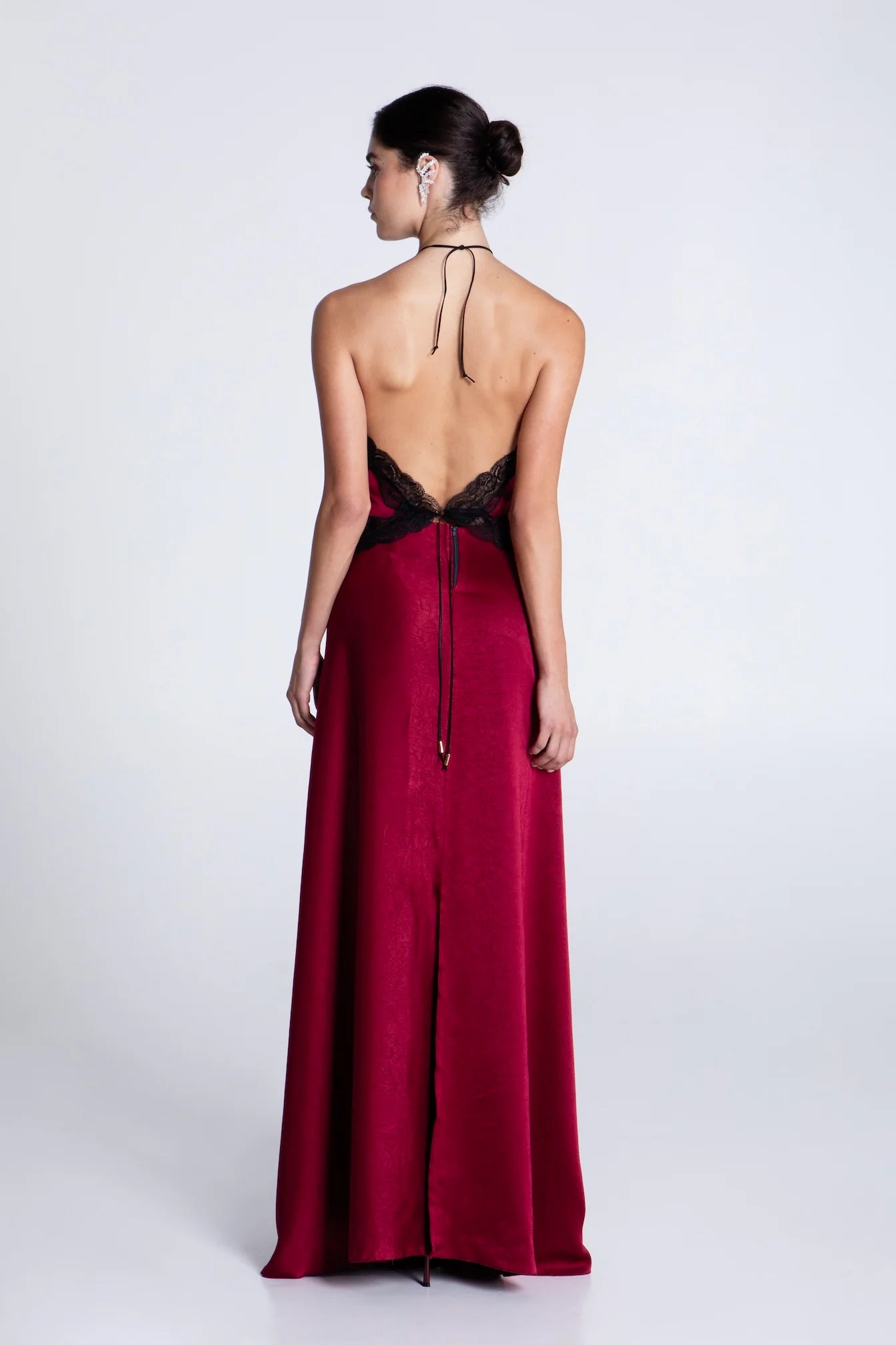 EVELEYA WINE LACE TOP