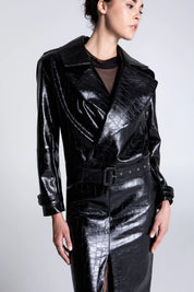 EVELEYA BLACK CROCO JACKET