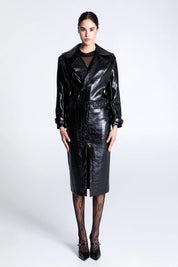 EVELEYA BLACK CROCO JACKET