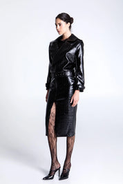 EVELEYA BLACK CROCO JACKET