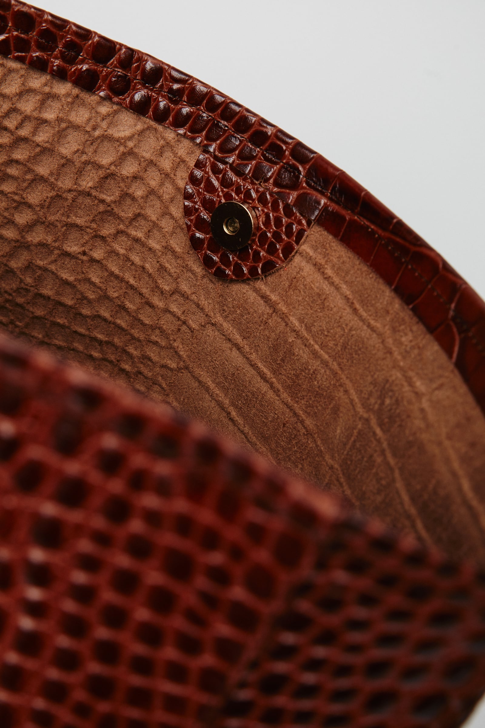 SIENNA BROWN CROCO LEATHER BAG