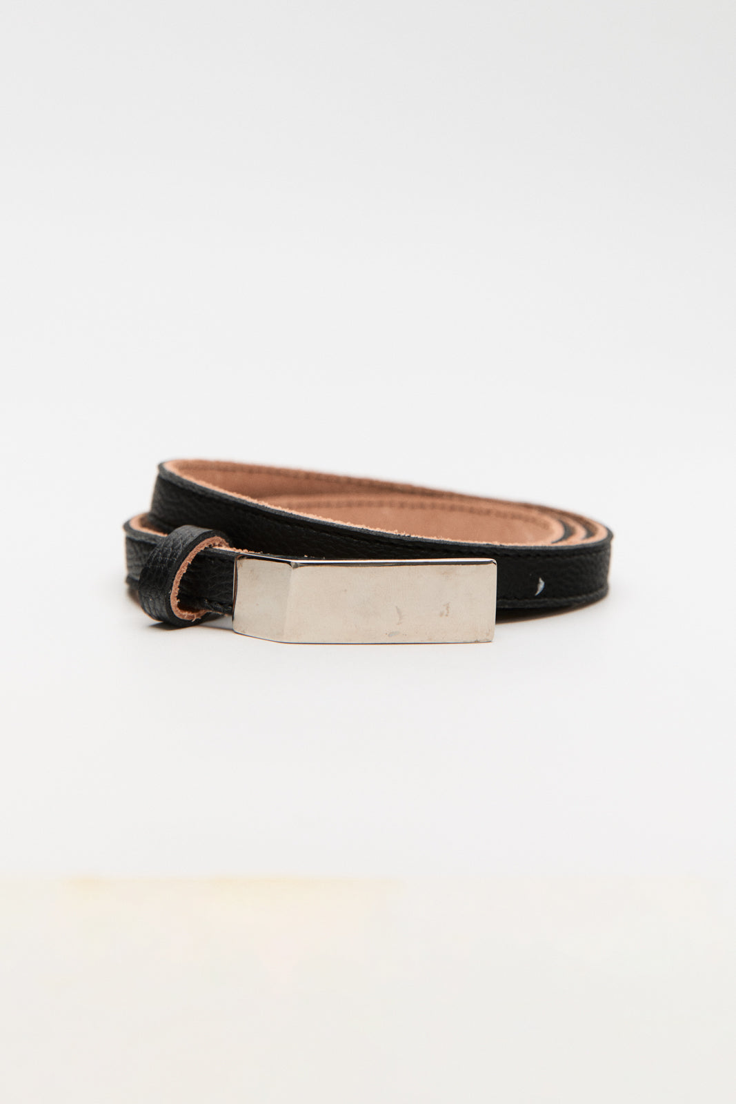 REMY BLACK LEATHER BELT