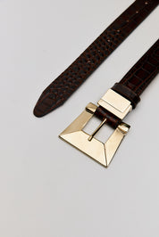 BARRY BROWN CROCO LEATHER BELT