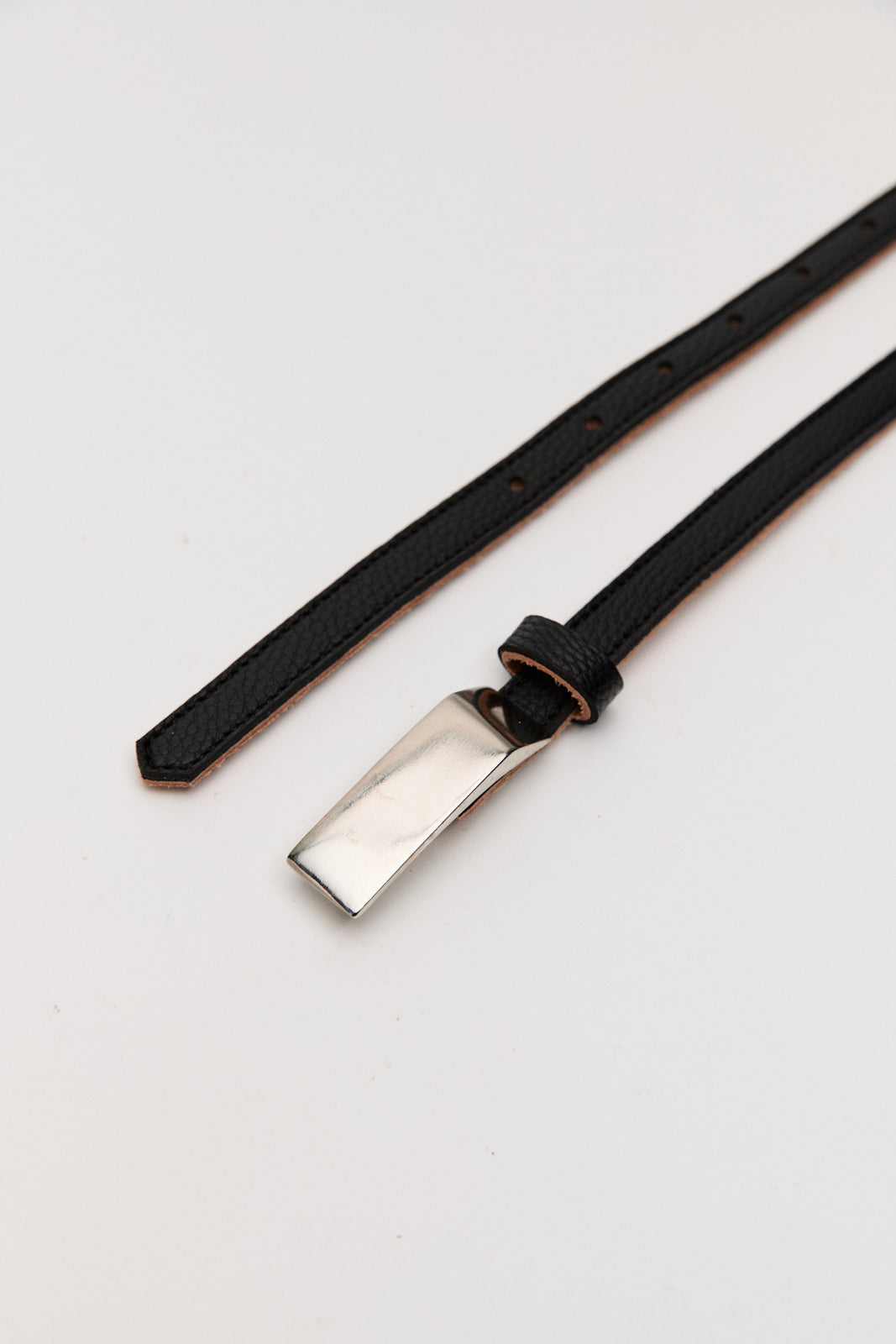 REMY BLACK LEATHER BELT