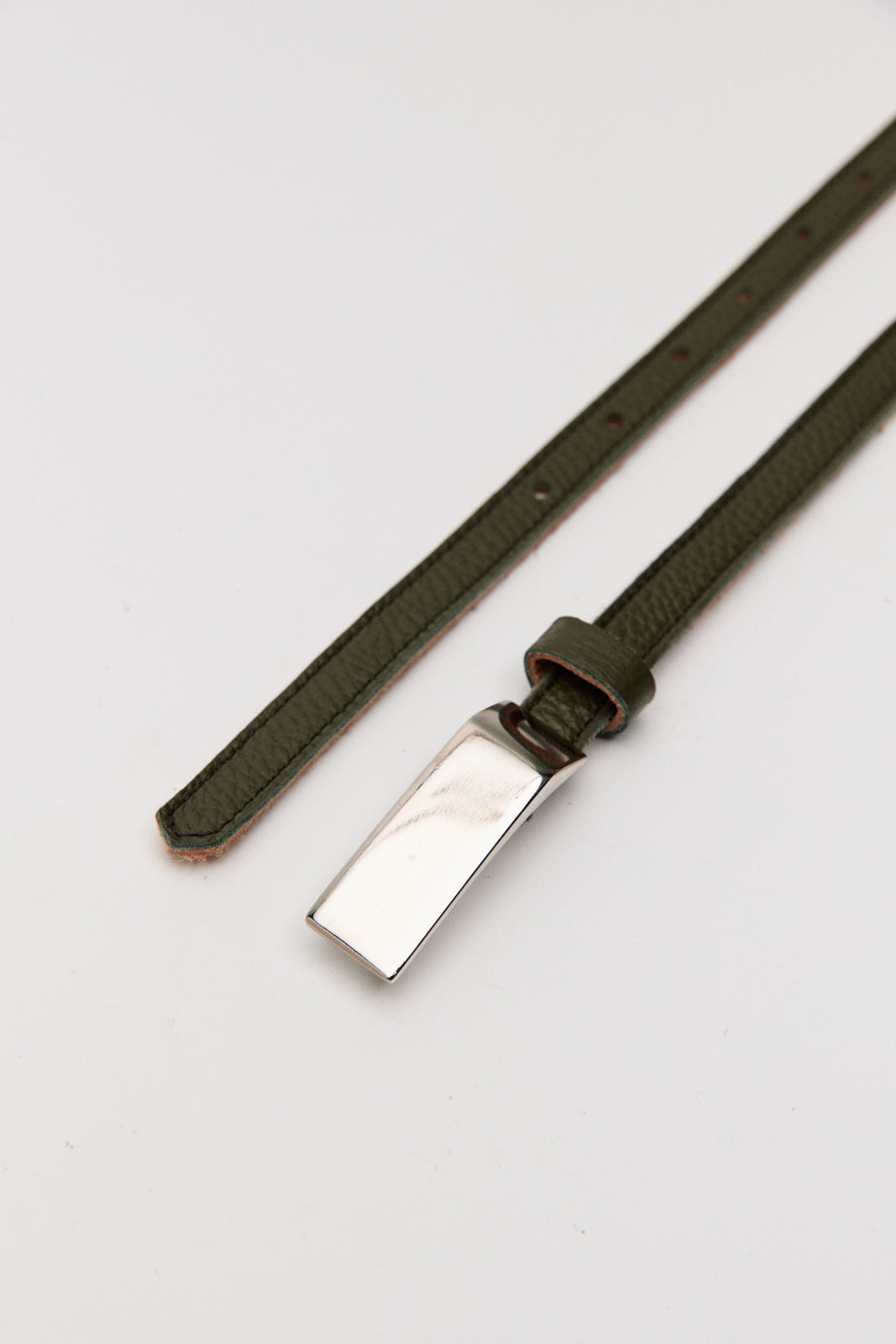 REMY KHAKI LEATHER BELT