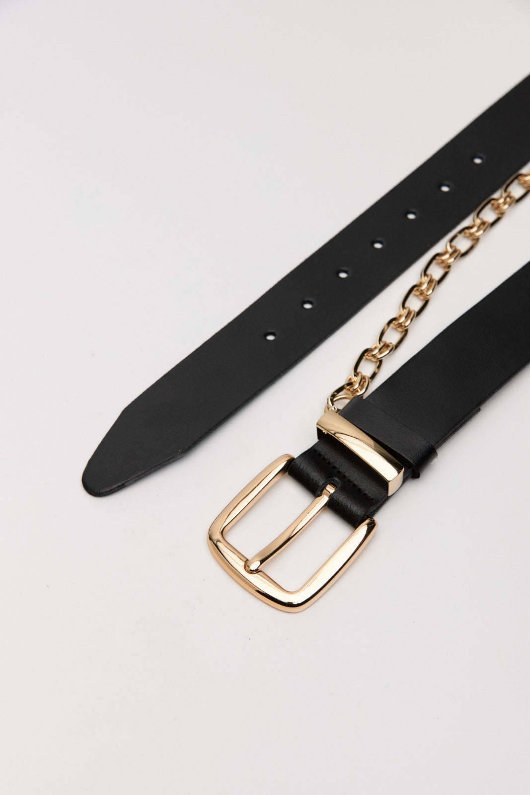 ANNALIZA BLACK LEATHER BELT