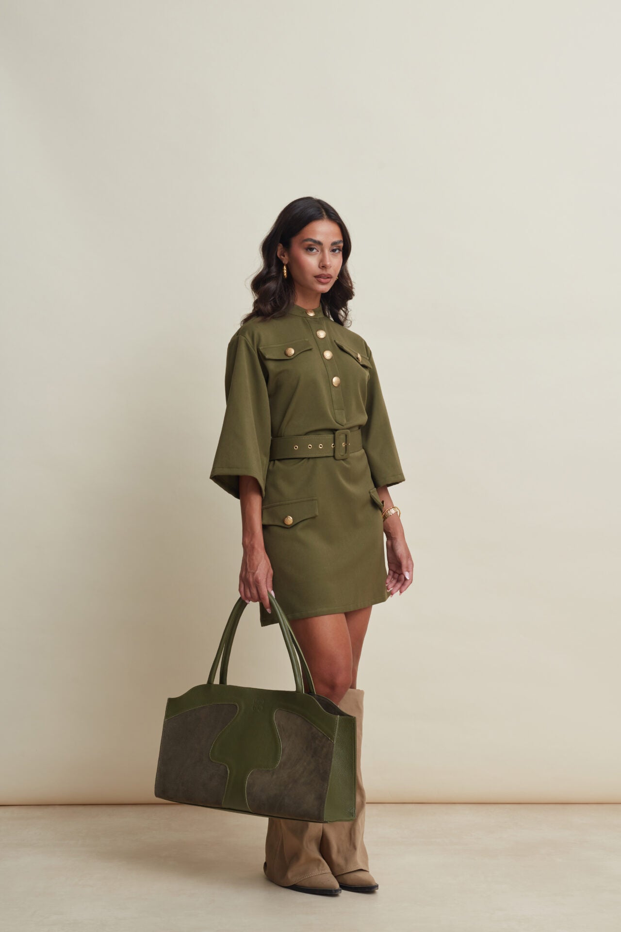 BELLATRIX KHAKI DRESS