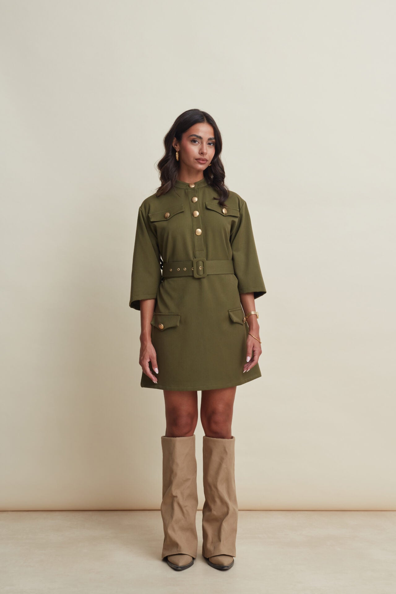 BELLATRIX KHAKI DRESS