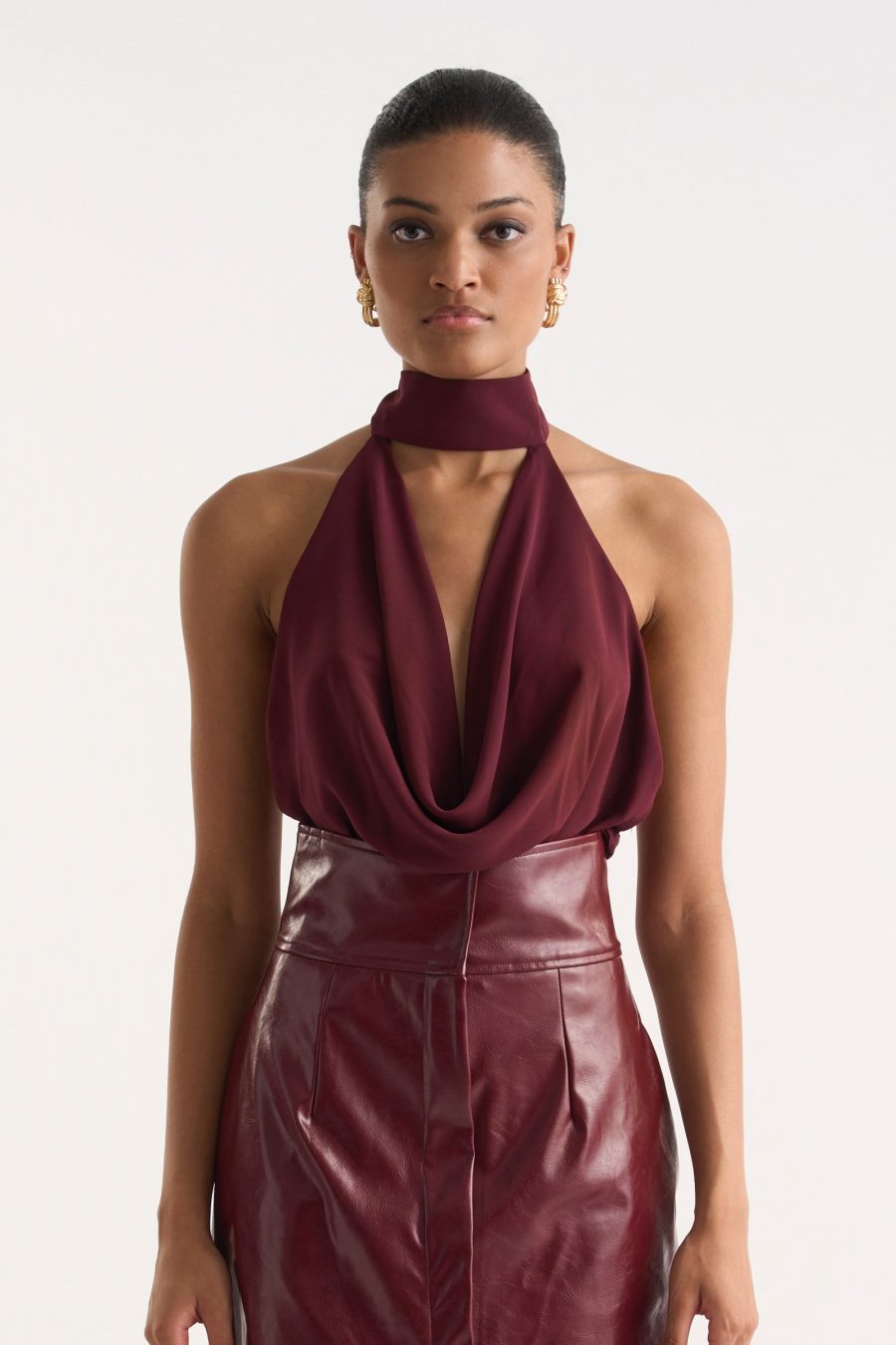 CHLOE TOP BORDEAUX