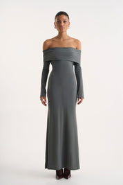 NURA GREY MAXI DRESS