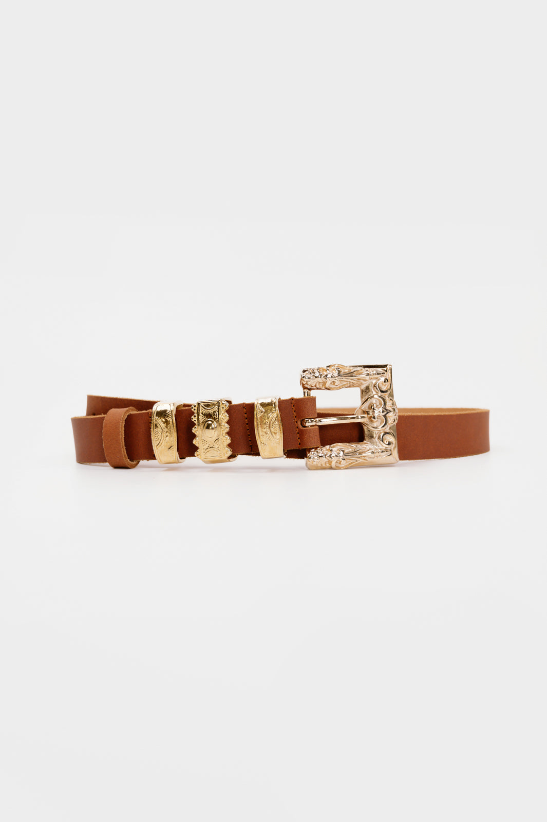 BAMBI TABAC LEATHER BELT