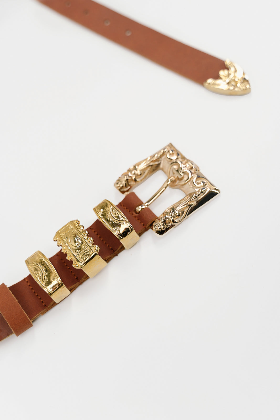 BAMBI TABAC LEATHER BELT