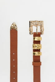 BAMBI TABAC LEATHER BELT