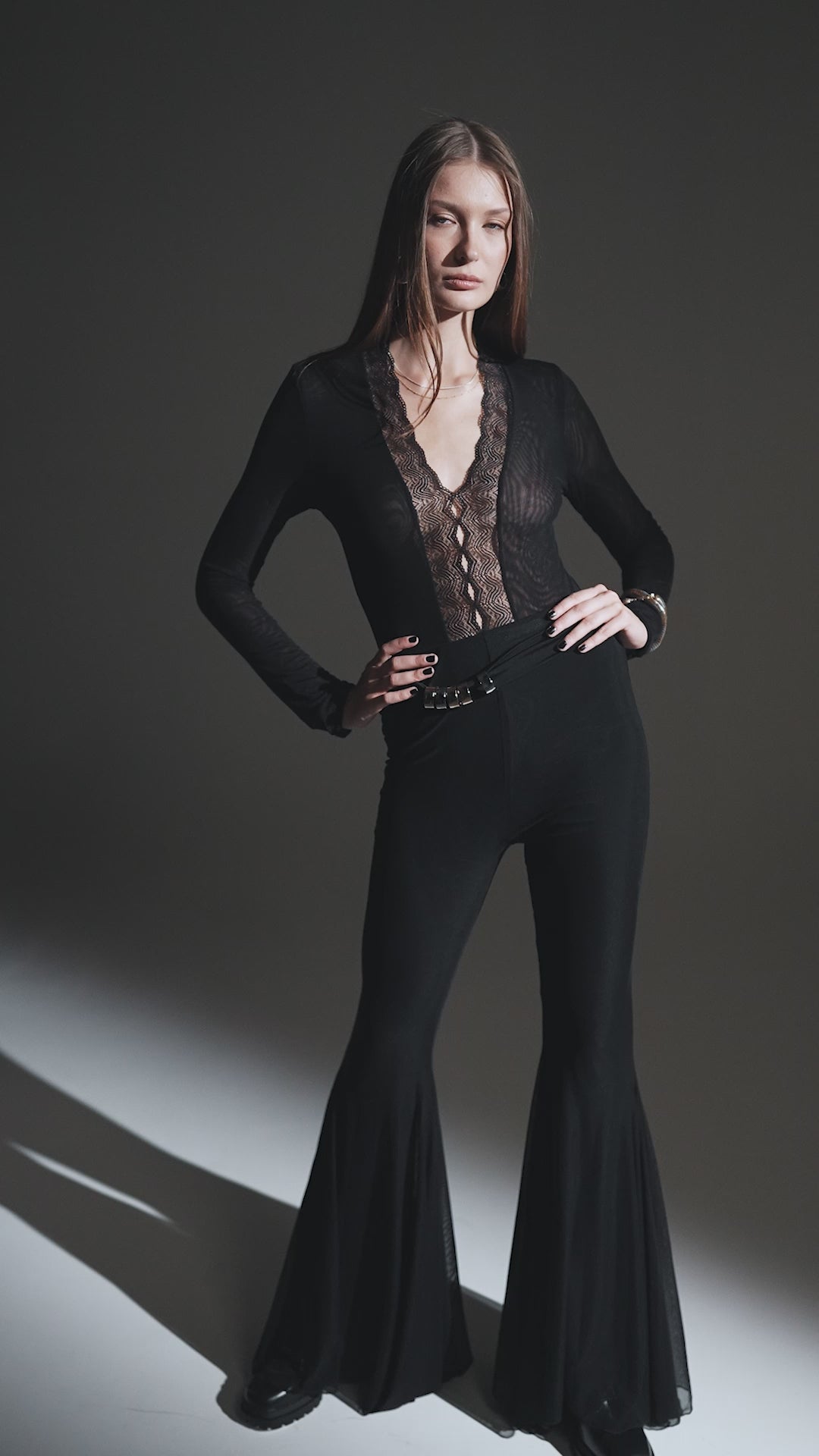 ORIETTA BLACK BODYSUIT